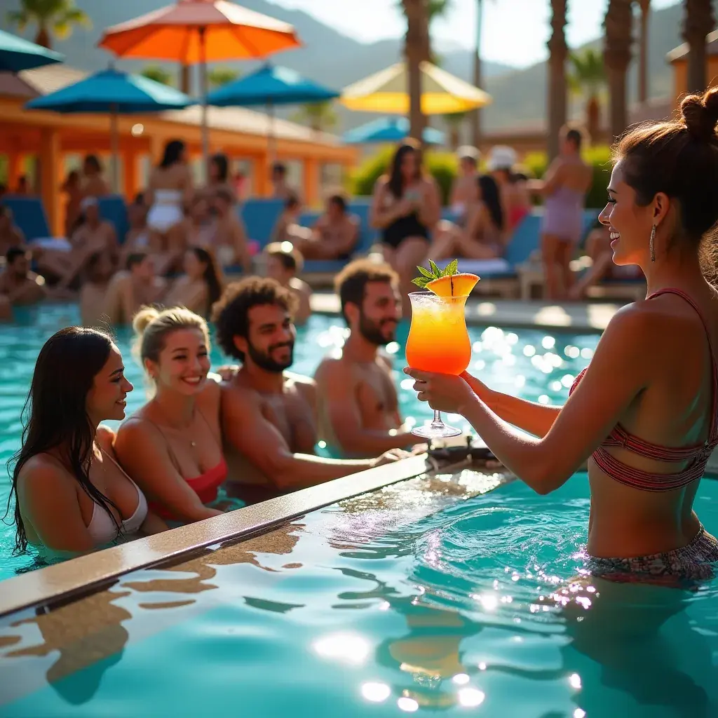 Elegancka restauracja w kasynie z widokiem na strip