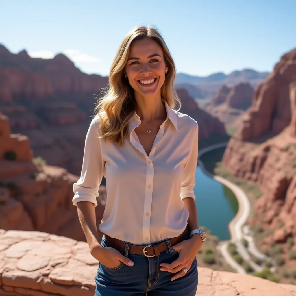 Pustynny krajobraz z kaktusami w okolicach Las Vegas